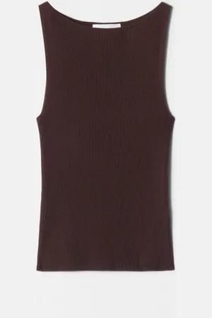 & OTHER STORIES Geripptes Tanktop - Braun