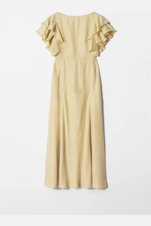 & OTHER STORIES Maxikleid Aus Satin Mit Volants - Gelb