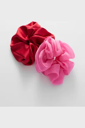 & OTHER STORIES Zweier-Set Satin-Scrunchies In Xl - Rot