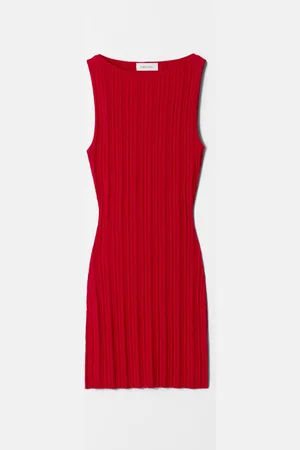 & OTHER STORIES Gestricktes, Eng Anliegendes Minikleid - Rot