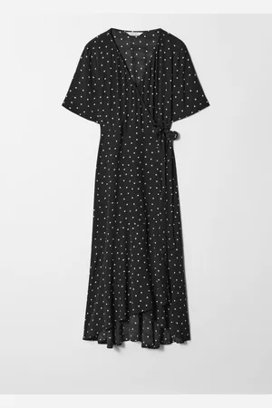 & OTHER STORIES Midi-Wickelkleid - Schwarz