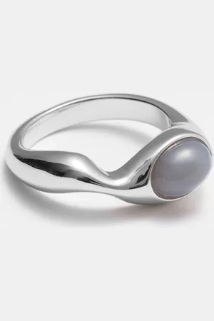 & OTHER STORIES Asymmetrischer Ring Mit Schmuckstein - Grau