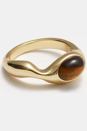& OTHER STORIES Asymmetrischer Ring Mit Schmuckstein - Gelb
