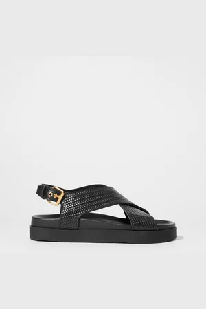 & OTHER STORIES Ledersandalen Mit Überkreuzten Riemen