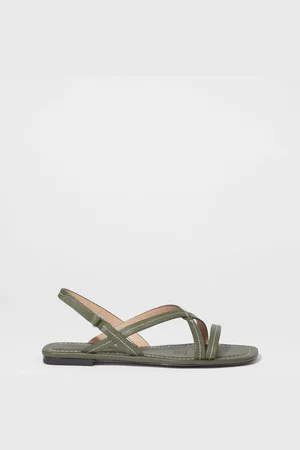 & OTHER STORIES Riemensandalen Aus Leder - Grün