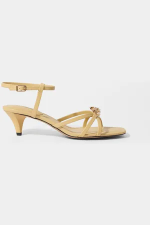 & OTHER STORIES Verzierte Ledersandalen Mit Absatz - Gelb
