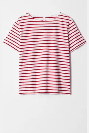 & OTHER STORIES Gestreiftes T-Shirt - Rot