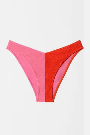 & OTHER STORIES Strukturierte Bikinihose - Orange|Rosa
