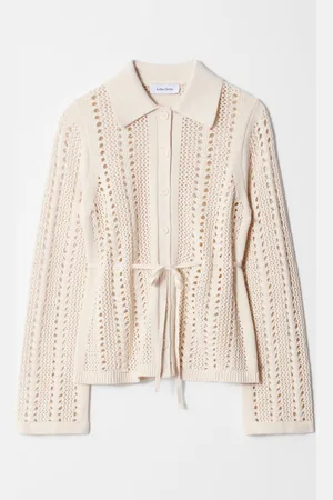 & OTHER STORIES Pointelle-Strickjacke - Beige