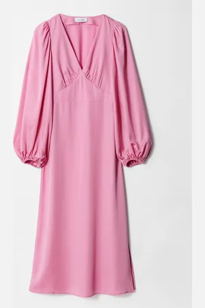 & OTHER STORIES Midikleid Mit V-Ausschnitt - Rosa