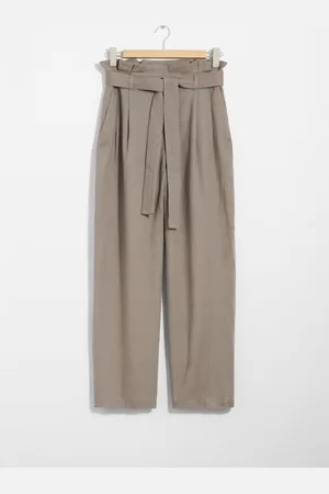 & OTHER STORIES Paperbag-Hose Aus Leinen-Mix - Beige