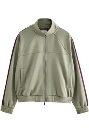 Next Blouson Jacke mit durchgehendem Reißverschluss (1-St) grün L