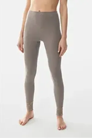 Mey Leggings Damen Serie Wool Love Uni (1-tlg) braun 42/44