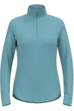Odlo Langarmshirt Damen Langarmshirt Berra Light Midlayer 1/2 Zip 542491 blau XS
