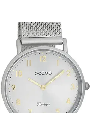 Oozoo Quarzuhr Unisex Armbanduhr Vintage, (Analoguhr) grau