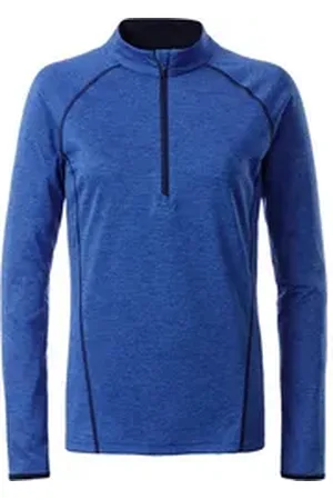 James & Nicholson Daiber Funktionsshirt JN 497 Damen Langarm Funktions-Shirt schnell trocknend blau M