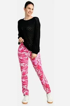 Bicalla Culotte Pants BengaLeinenne - 09/pink-white (1-tlg) M