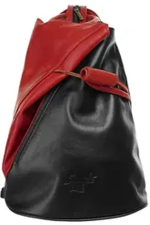 Samantha Look Cityrucksack, echt Leder, Made in Italy rot