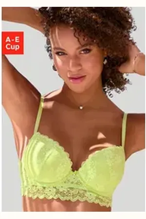 vivance collection Push-up-BH aus Jacquardspitze in leichter Longform, sexy Dessous grün 70