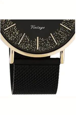 Oozoo Quarzuhr Damen Armbanduhr schwarz Analog, (Analoguhr), Damenuhr rund, groß (ca. 40mm) Edelstahlarmband, Elegant-Style schwarz