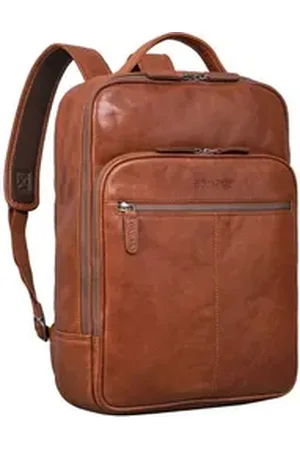 STILORD Notebook-Rucksack "Pietro" Business Lederrucksack Groß braun