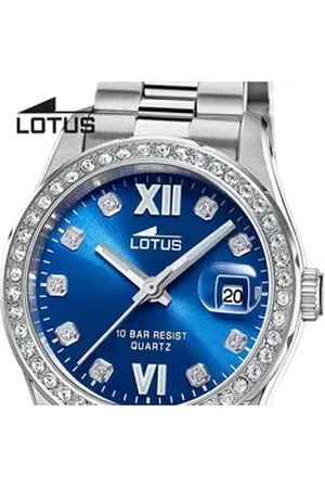 Lotus Chronograph Damenuhr Edelstahl silber , (Chronograph), Damen Armbanduhr rund, mittel (ca. 32,5mm), Edelstahl silberfarben