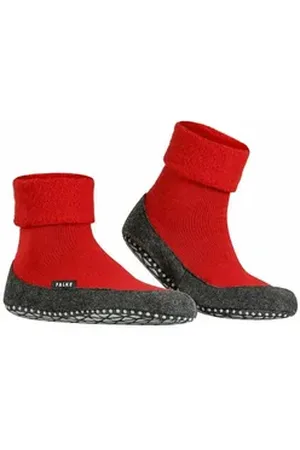 Falke Unisex Hausschuhe Wolle Cosyshoe SO CP Hausschuh rot 41-42 EU