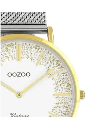 Oozoo Quarzuhr Damen Armbanduhr Edelstahl Analog, (Analoguhr), Damenuhr rund, groß (ca. 40mm) Edelstahlarmband, Elegant-Style silberfarben