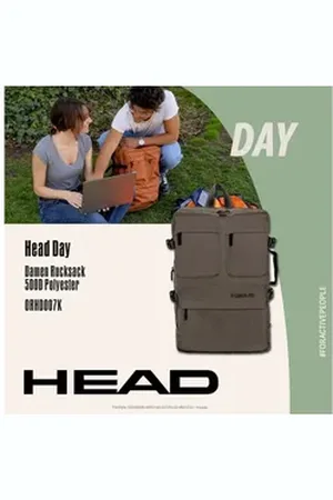 Head Reisetasche Reiserucksack grau Businessrucksack (Businessrucksack), Businessrucksack, Reisetasche 500D Polyester, dunkelgrau, grau ca. 46c grau
