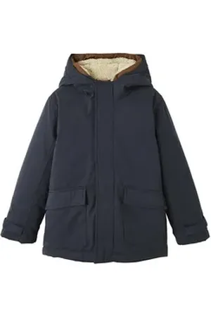 Vertbaudet Parka Jungen 3-in-1-Jacke mit Recycling-Polyester blau|braun 98/104