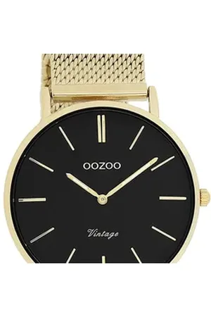Oozoo Quarzuhr Damen Armbanduhr Timepieces Analog, (Analoguhr), Damenuhr rund, mittel (ca. 32mm) Metallarmband, Fashion-Style goldfarben