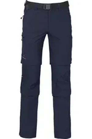 Bergson Outdoorhose QUEENSLAND Doppel Zipp-Off mit T-ZIPP Herren Wanderhose, vielseitig, pflegeleicht, Normalgrößen, peacoat bl blau normal | 48