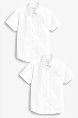 Next Kurzarmhemd Kurzarmhemden mit Klettverschluss, 2er-Pack (2-tlg) weiß 98 (3 J.)