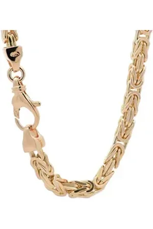 HOPLO Königskette Goldkette Königskette Länge 19cm - Breite 4,0mm - 750-18 Karat Gold, Made in Germany goldfarben 19 cm Damen Armkette