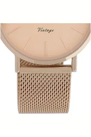 Oozoo Quarzuhr Damen Armbanduhr roségold Analog, (Analoguhr), Damenuhr rund, mittel (ca. 36mm) Edelstahlarmband, Fashion-Style rosa