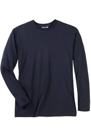 Ahorn Langarmshirt Basic Longsleeve XXL dunkelblau blau 5XL
