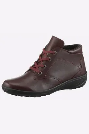 airsoft comfort+ Schnürstiefelette Stiefelette Wechselfußbett, Flexible Laufsohle rot 42 EU