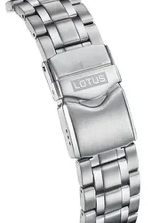 Lotus Chronograph Herrenuhr Edelstahl Silikon silber, (Chronograph), Herren Armbanduhr rund, extra groß (ca. 46,3mm), Edelstahl
