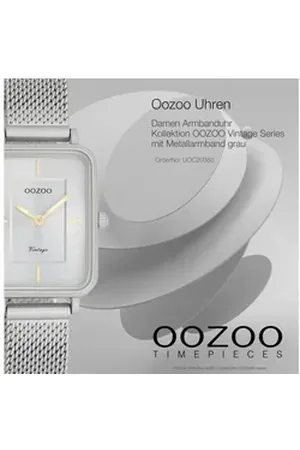 Oozoo Quarzuhr Unisex Armbanduhr Vintage, (Analoguhr) grau