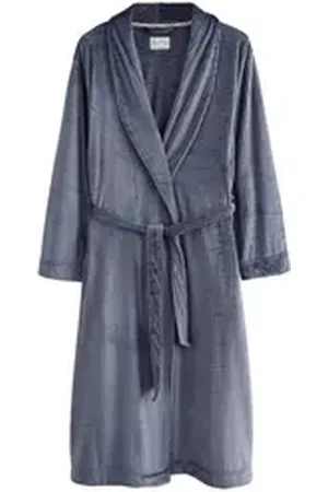 Next Damenbademantel Superweicher, gerippter Bademantel, Polyester (recycelt), Elasthan blau XS