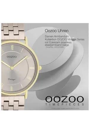 Oozoo Quarzuhr Unisex Armbanduhr Vintage, (Analoguhr) braun