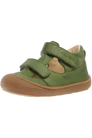 Naturino Puffy Baby Lauflernschuhe Sandalen Grün Kaki Klett Sandalette 20 EU