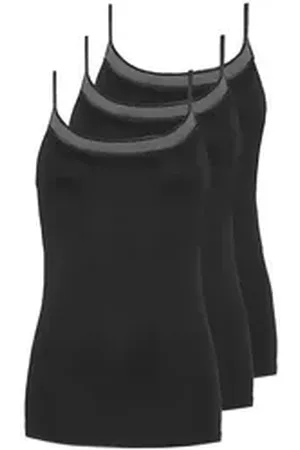 POMPADOUR Achseltop 3er Pack Damen Spaghettitop New Vision (Packung, 3-St) - schwarz 38