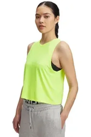Under Armour ® Tanktop Damen Top Rush Energy Crop Tank 1383654 gelb L