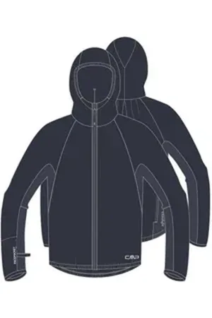 CMP Laufjacke Herren Laufjacke Man Jacket Fix Hood 34X6977 schwarz 58