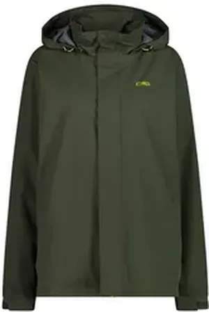 CMP Regenjacke Herren Regenjacke Man Jacket Buttons Hood 39X7367 grün 58