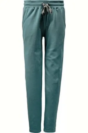 Erwin Müller Jogginghose Damen-Freizeithose, lang Uni grau|grün 48/50