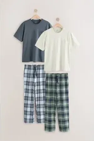 Next Pyjama Jerseypyjamas im 2er-Pack (4 tlg) blau L (Normallänge)