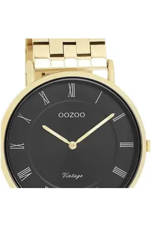 Oozoo Quarzuhr Unisex Armbanduhr Vintage, (Analoguhr) goldfarben