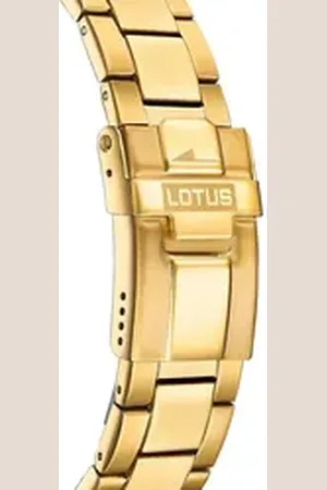 Lotus Chronograph Herrenuhr Edelstahl gold , (Chronograph), Herren Armbanduhr rund, groß (ca. 43,5mm), Edelstahl goldfarben